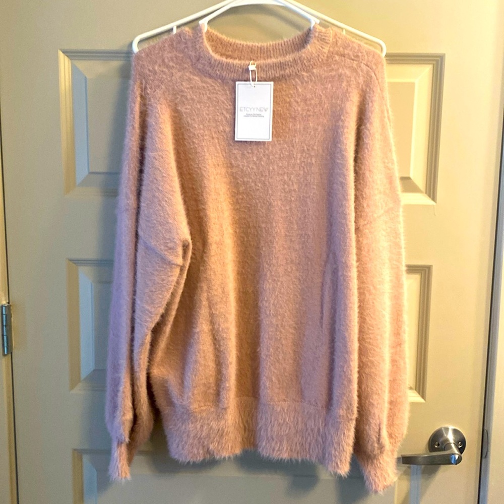 NEW with tags baby pink chunky sweater